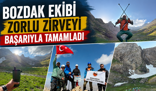 BOZDAK Ekibi Zorlu Zirveyi Başarıyla Tamamladı