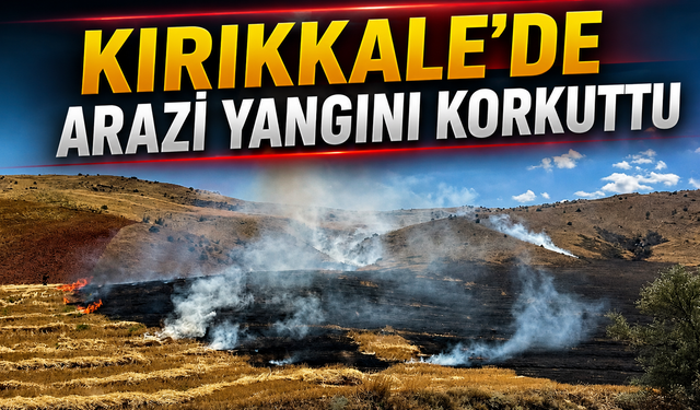Kırıkkale’de Arazi Yangını Korkuttu