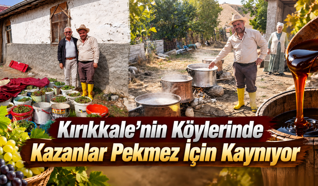 Kırıkkale’nin Köylerinde Kazanlar Pekmez İçin Kaynıyor