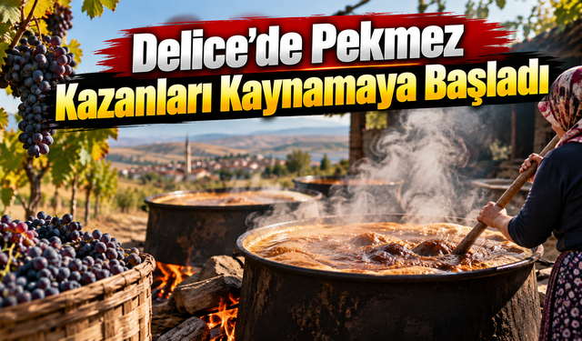 Delice’de Pekmez Kazanları Kaynamaya Başladı