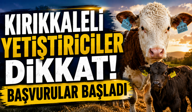 Kırıkkaleli Yetiştiriciler Dikkat! Başvurular Başladı