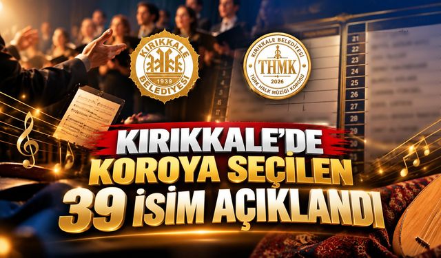 Kırıkkale'de Koroya Seçilen 39 İsim Açıklandı