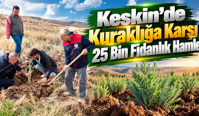 Keskin’de Kuraklığa Karşı 25 Bin Fidanlık Hamle