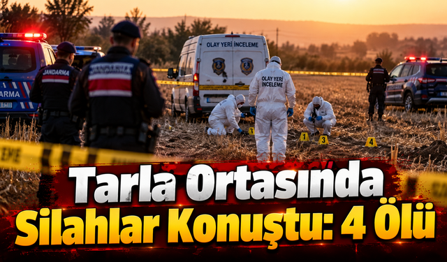 Tarla Ortasında Silahlar Konuştu: 4 Ölü