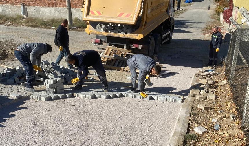 Kırıkkale’de Kilit Parke Çalışmaları Tüm Hızıyla Sürüyor