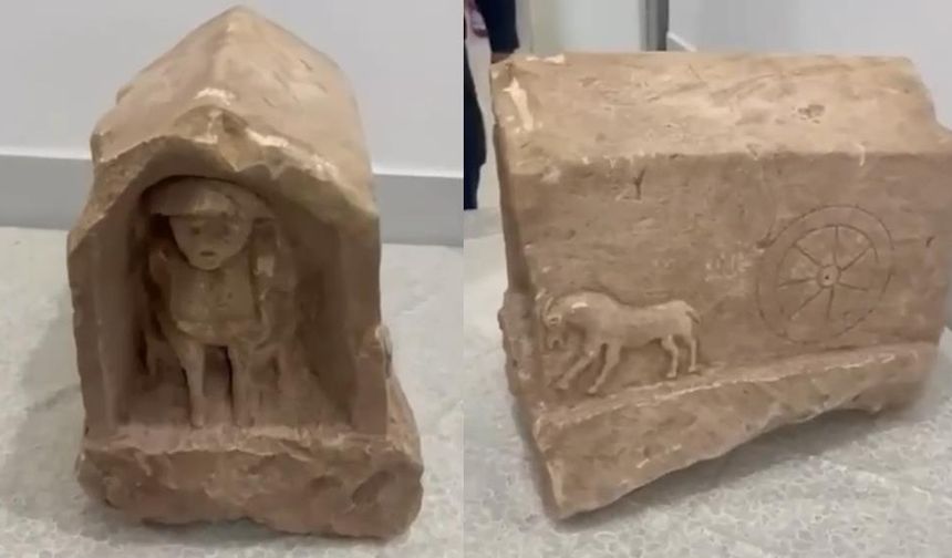 Kırıkkale’de Roma Dönemine Ait Mezar Steli Ele Geçirildi