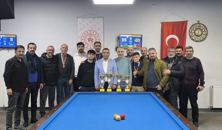 Kırıkkale’de 3 Bant Bilardo İl Şampiyonası Sona Erdi