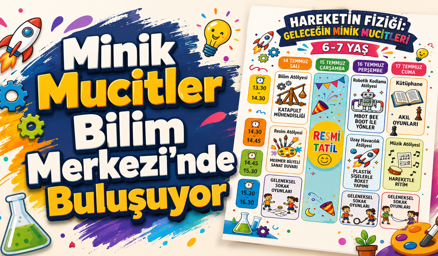 Minik Mucitler Bilim Merkezi'nde Buluşuyor