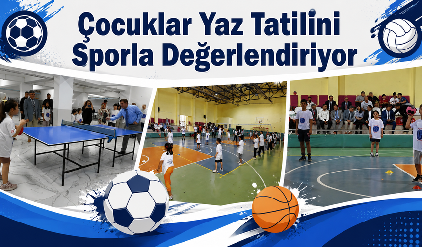 Çocuklar Yaz Tatilini Sporla Değerlendiriyor