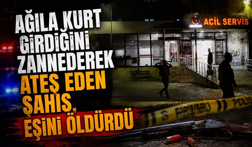 Ağıla Kurt Girdiğini Zannederek Ateş Eden Şahıs, Eşini Öldürdü