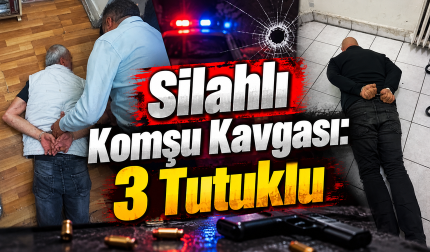 Silahlı  Komşu Kavgası: 3 Tutuklu
