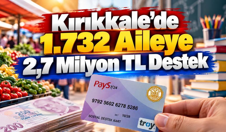 Kırıkkale'de 1.732 Aileye 2,7 Milyon TL Destek