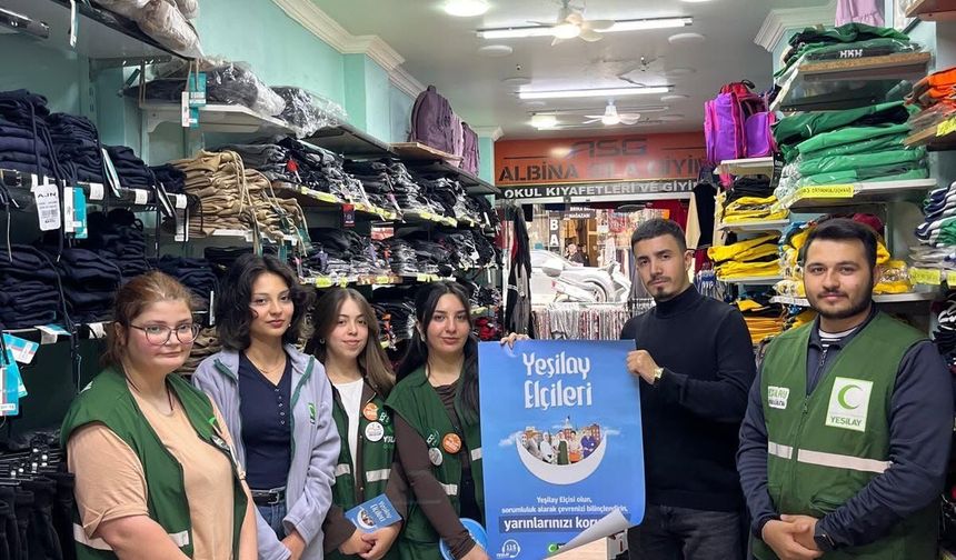 Yeşilay Kırıkkale’de Kapı Kapı Bağımlılıkla Mücadeleyi Anlatıyor