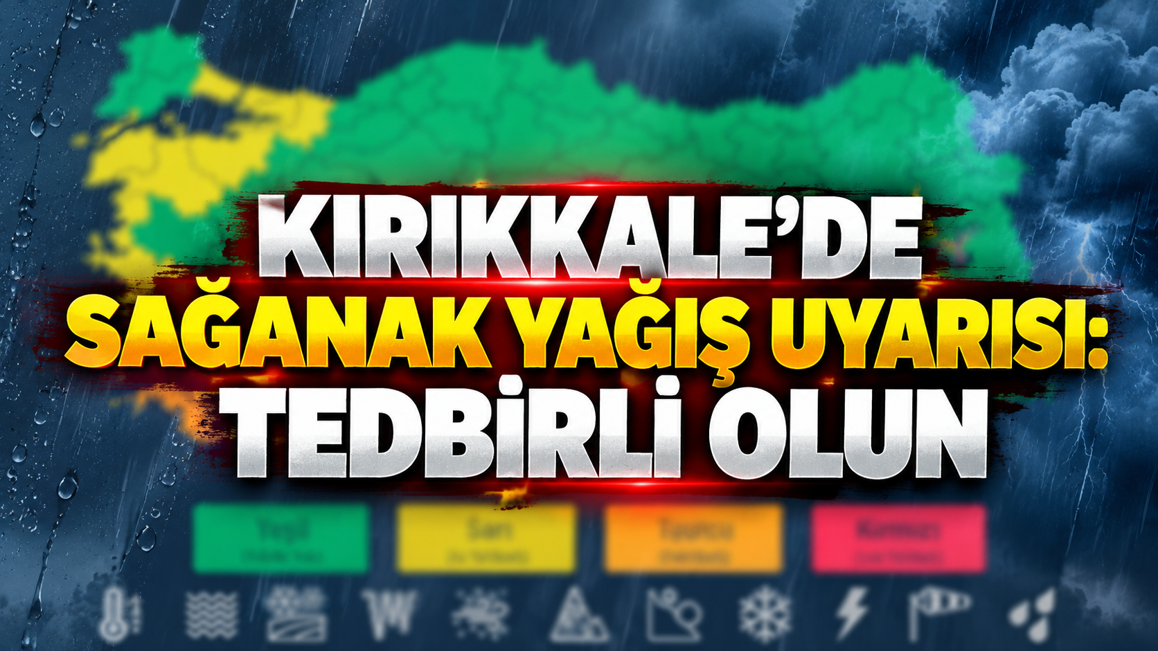 Kırıkkale Dahil Birçok İl İçin Sağanak Yağış Uyarısı
