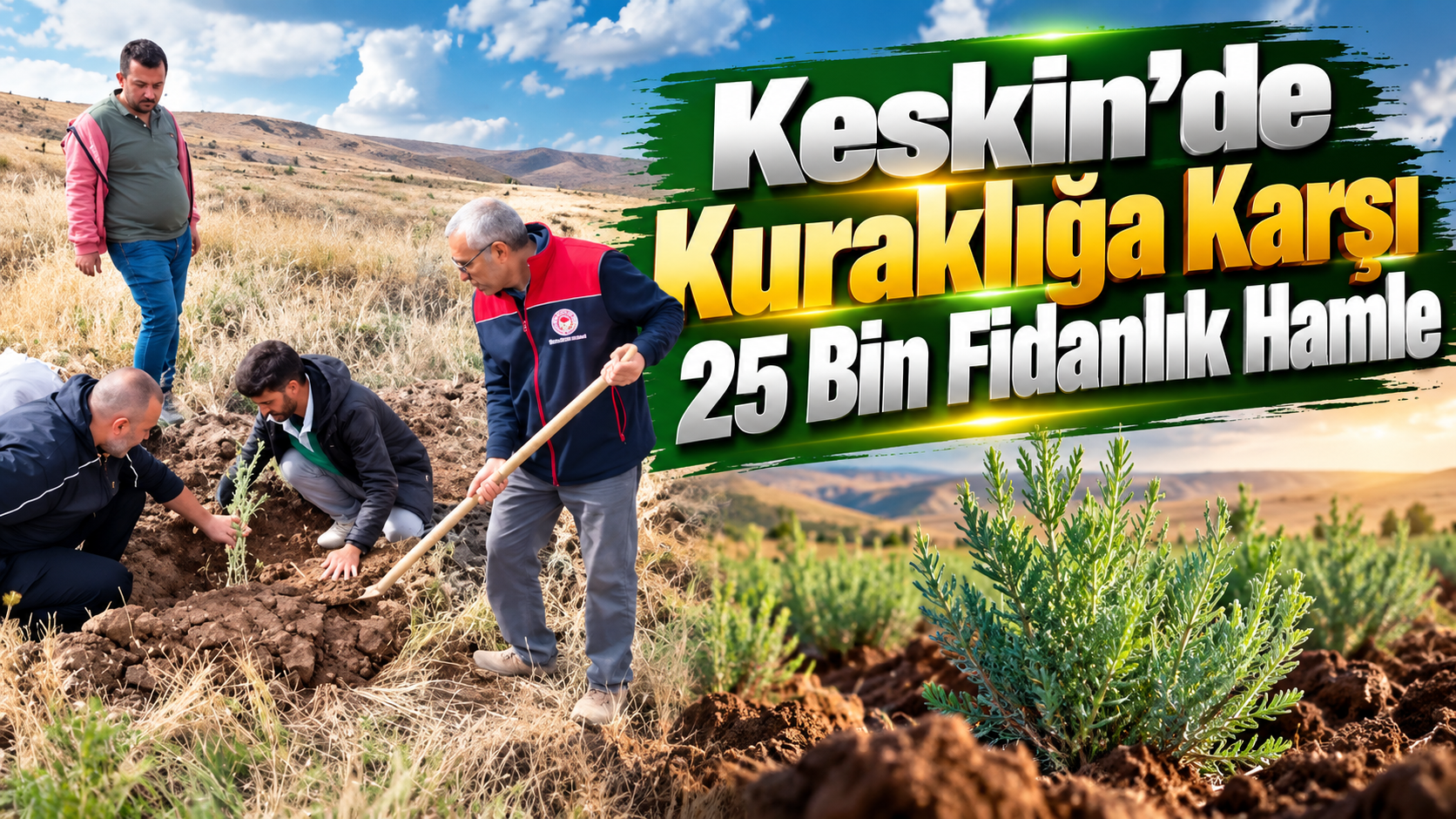 Keskin’de Kuraklığa Karşı 25 Bin Fidanlık Hamle
