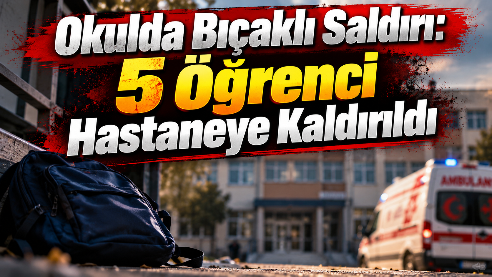 Okulda Bıçaklı Saldırı: 5 Öğrenci Hastaneye Kaldırıldı
